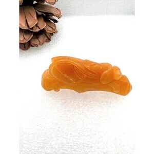 Golden Calcite Cicada Carving